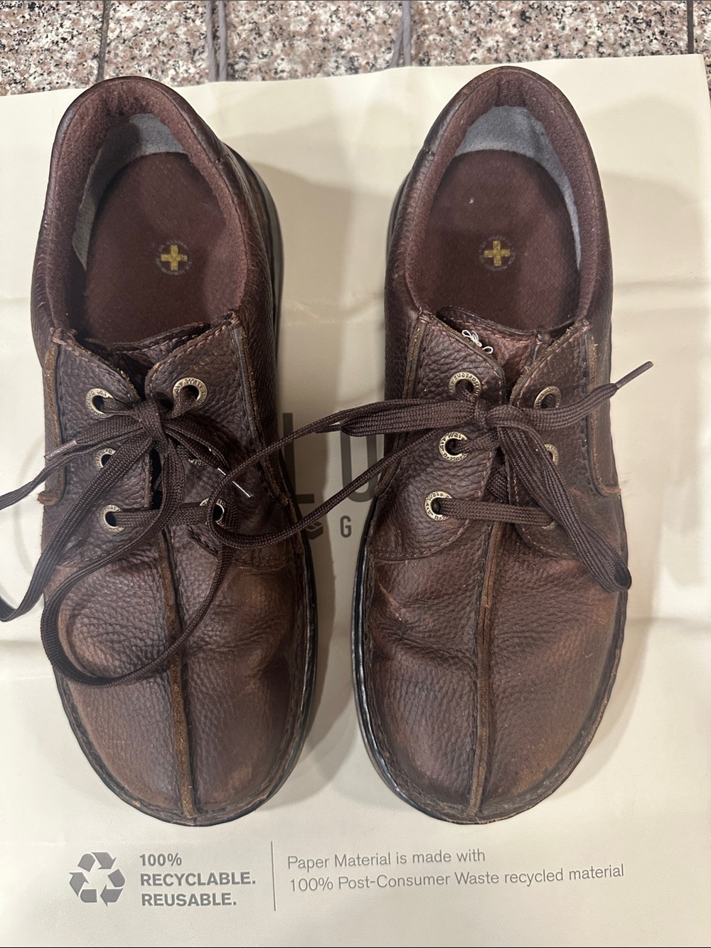 Dr. Martens Men's Dark Brown Leather Lace-Up Slip-Ons